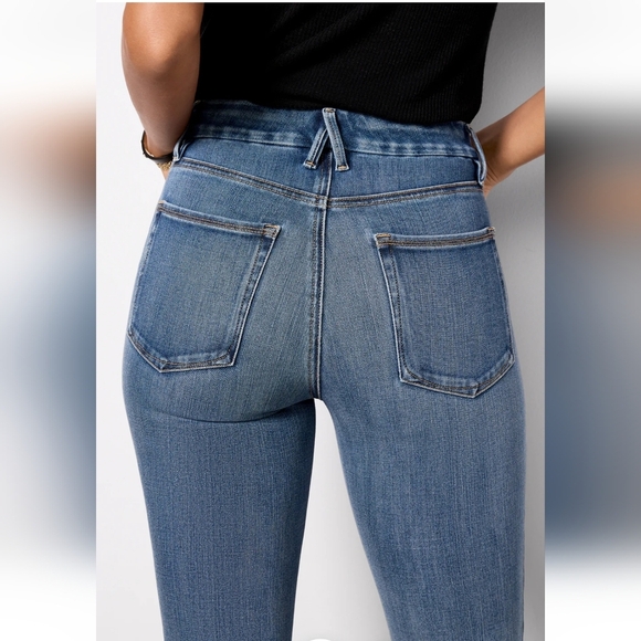 Good American Good Legs Straight Jeans In Indigo Size 27 - Picture 6 of 13